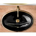 Накладной умывальник Rea Meryl Black/Gold